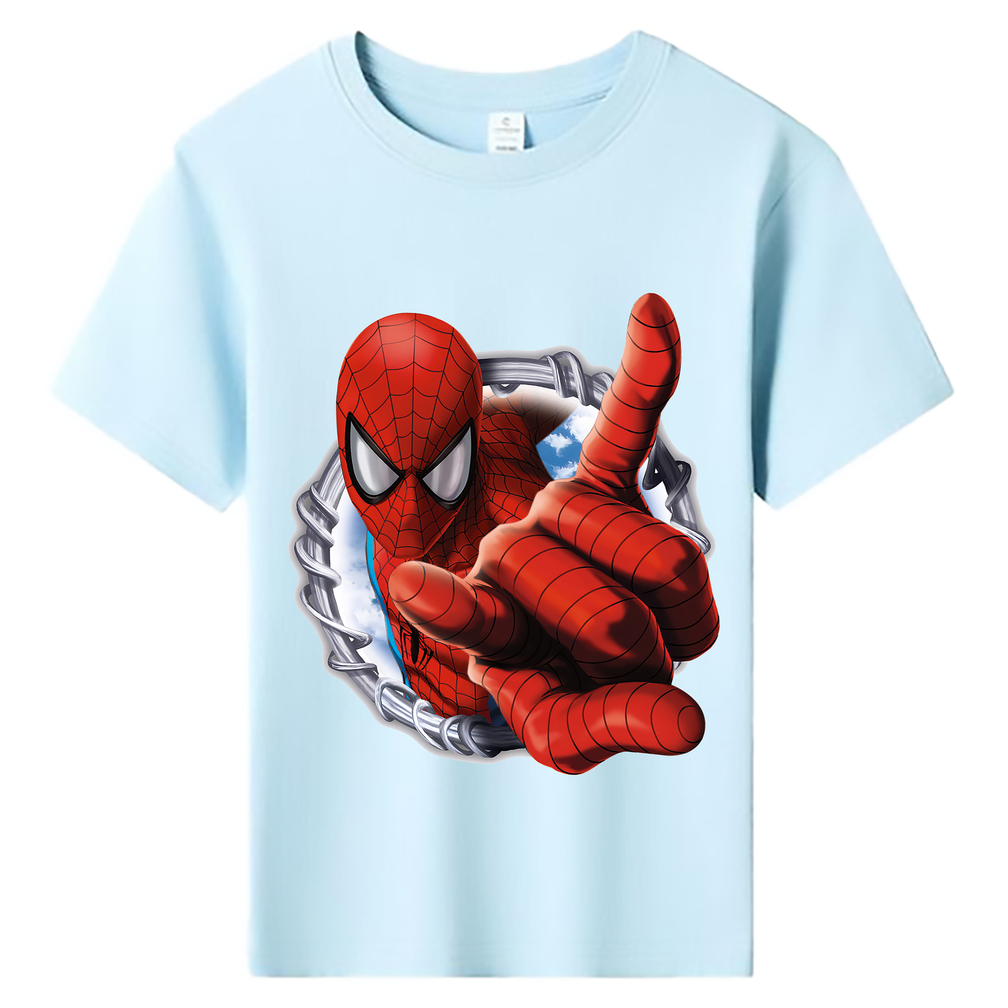 （画像用） Spider Man スパイダーマン 綿100％キッズTシャツ（フロントプリント）